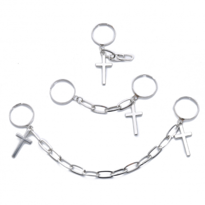 Cross Chained Ring Set